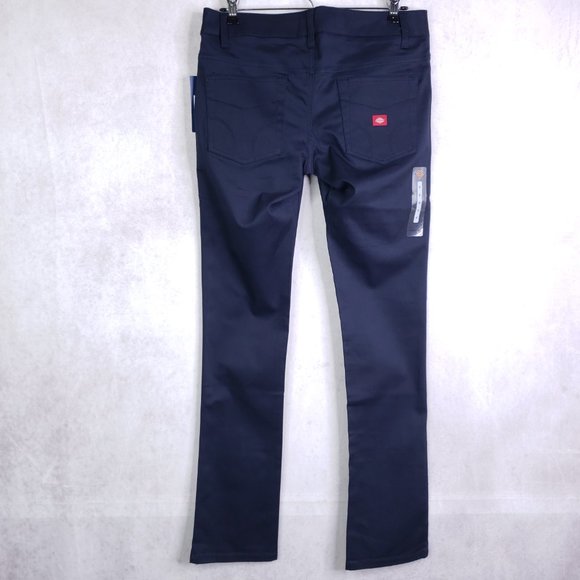 Dickies Girl Junior Navy Blue 5 Pocket Classic Skinny Low Rise Pants HH164 0-9 - Picture 2 of 10